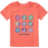 Life Is Good - Toddlers Tie Dye Smile Daisies Short Sleeve Toddler T-Shirt