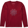 Life Is Good - Womens Sparkle Snowflake Long Sleeve T-Shirt