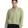 Rvca - Womens Recess Half Zip Crew Sweater