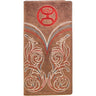 Hooey - Unisex Ranger Logo & Boot Stitch Filigree Embroidered Rodeo Wallet With Accents