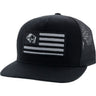 American Made - Mens 5-Panel Trucker Cap With Flag Patch