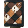 Roughy - Unisex Smackdown Patchwork Leather Bifold Money Clip Front Wallet With Logo Rivet