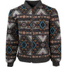 Hooey - Mens Bomber Jacket Aztec Pattern Full Zip With Trims