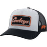 Hooey - Mens Oklahoma State 6-Panel Trucker Cap With Rectangle Patch