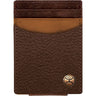 Hooey - Unisex Grayson Distressed Shrunken Grain Leather Money Clip With Veg Leather Accent Pocket With Logo Rivet