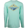Habitat - Mens Captain Sea Foam Long Sleeve Bamboo Shirt With Logo On The Back And Sleeve