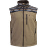 Hooey - Mens Softshell Vest Full Zip Body With Aztec Pattern Yoke