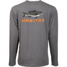 Habitat - Mens Bass Long Sleeve Bamboo Shirt With A Bass Fish On The Back