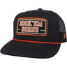 Hooey - Mens Ut Black 5-Panel Trucker Cap With Hook 'Em Horns Patch - Osfa