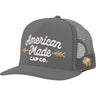 American Made - Mens 5-Panel Trucker Cap With Circle Patch
