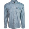 Hooey - Mens Del Denim Chambray Denim Color Long Sleeve Shirt