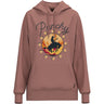 Punchy - Womens Hoodie With Logo On Chest With Kangaroo Pocket & Internal Phone Pocket