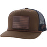 Hooey - Boys Liberty Roper 6-Panel Trucker Cap With Leather Rectangle Patch