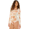 Rip Curl - Womens Desert Dreams Long Sleeve Zip Thru Rash Guard