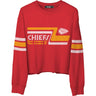 Junk Food - Womens Chiefs Retro Crop Fleece Sweatshirt