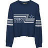 Junk Food - Womens Cowboys Retro Crop Fleece Sweatshirt