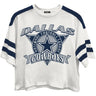 Junk Food - Womens Cowboys Striped Crop T-Shirt