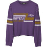Junk Food - Womens Ravens Retro Crop Fleece Sweatshirt