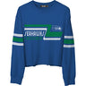 Junk Food - Womens Seahawks Retro Crop Fleece Sweatshirt