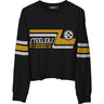 Junk Food - Womens Steelers Retro Crop Fleece Sweatshirt