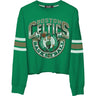 Junk Food - Womens Celtics Banner Crop Fleece Sweatshirt