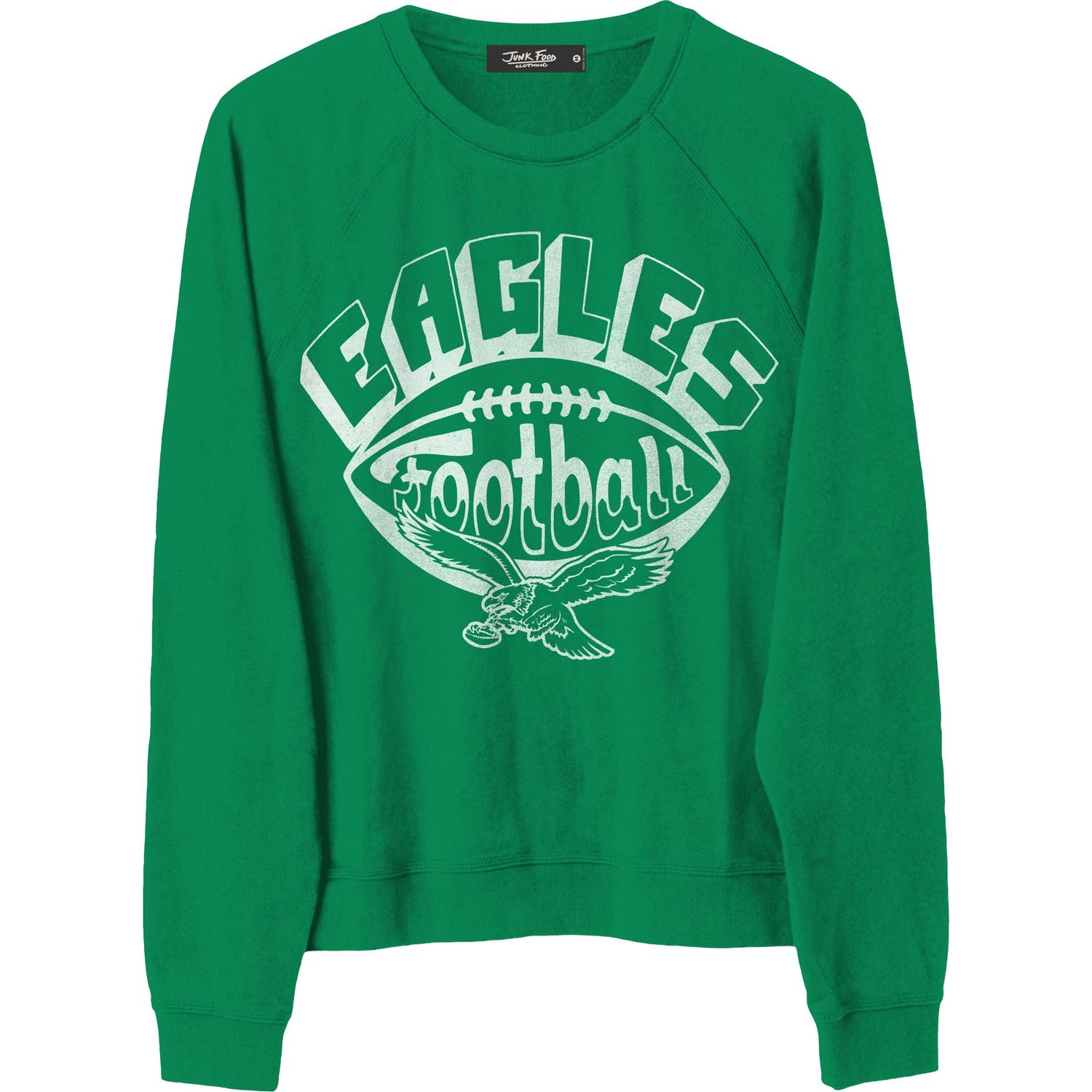 Junk Food - Womens Eagles Football Rgln Crew Neck Fleece Sweatshirt Dress Code Junk Food - Womens Eagles Football Rgln Crew Neck Fleece Sweatshirt Dress Code