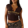 True Religion - Womens Anniversary Tr Ribbed V Notch T-Shirt