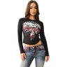 True Religion - Womens Asymmetricallong Sleeve Top
