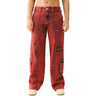 True Religion - Womens Bobbi Cargo Flap Baggy Jeans