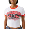 True Religion - Womens Crystal Contrast Ringer T-Shirt