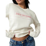 True Religion - Womens Crystal Logo Classic Crew Neck Sweatshirt