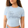 True Religion - Womens Crystal Wing Short Sleeve T-Shirt