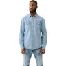 True Religion - Mens Hs Chambray Long Sleeve Shirt