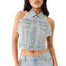 True Religion - Womens Shrunken Jimmy Vest