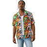 True Religion - Mens Allover Print Short Sleeve Camp Shirt