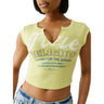 True Religion - Womens Vintage Tr V Notch Rib Top