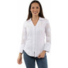 Scully - Womens Embroidery Blouse With Mesh Sleeves
