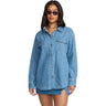 Billabong - Womens Fadeaway Denim Shacket