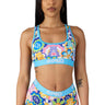 Psd Underwear - Womens Care Bears Radial Floral Sports Bra