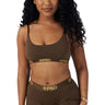 Psd Underwear - Womens Cocoa Modal Solid Sports Bralette