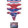 Psd Underwear - Womens 4Th Of July Usa Patriotic Modal 4-Pack Boxed Gift Set Thong