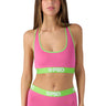 Psd Underwear - Womens Pink Pop Solid Sports Bra