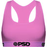 Psd Underwear - Womens Summer Pink Modal Solid Sports Bra