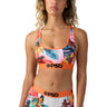Psd Underwear - Womens Tropic Melt Racerback Sports Bra