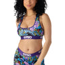 Psd Underwear - Womens Violet Paisley Sports Bra
