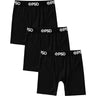 Psd Underwear - Boys Black Cotton Boxer Brief 3-Pack