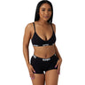 Psd Underwear - Womens Black Solid V-Neck Bralette