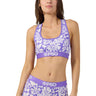 Psd Underwear - Womens Floral Purp Racerback Sports Bra