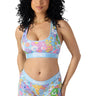 Psd Underwear - Womens Flower Care Bear Power Sports Bra