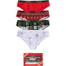 Psd Underwear - Womens Xmas Modal Cheeky 4 Pack Solid Cotton Briefs